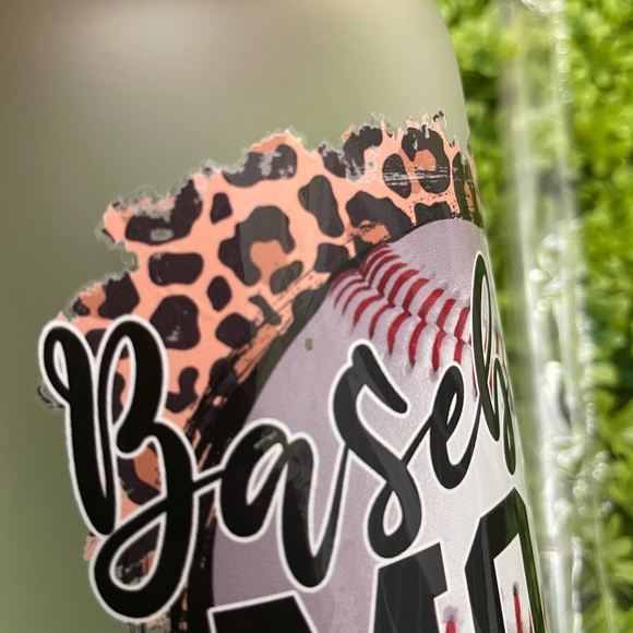 Baseball mom glass cup - Picture 3 of 3